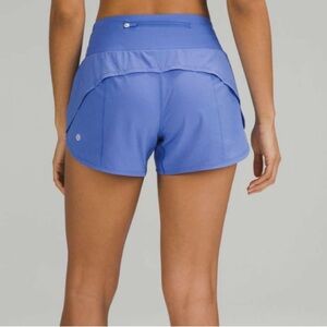 Lululemon Speed Up Mid-Rise Lined Short 4" Wild Indigo